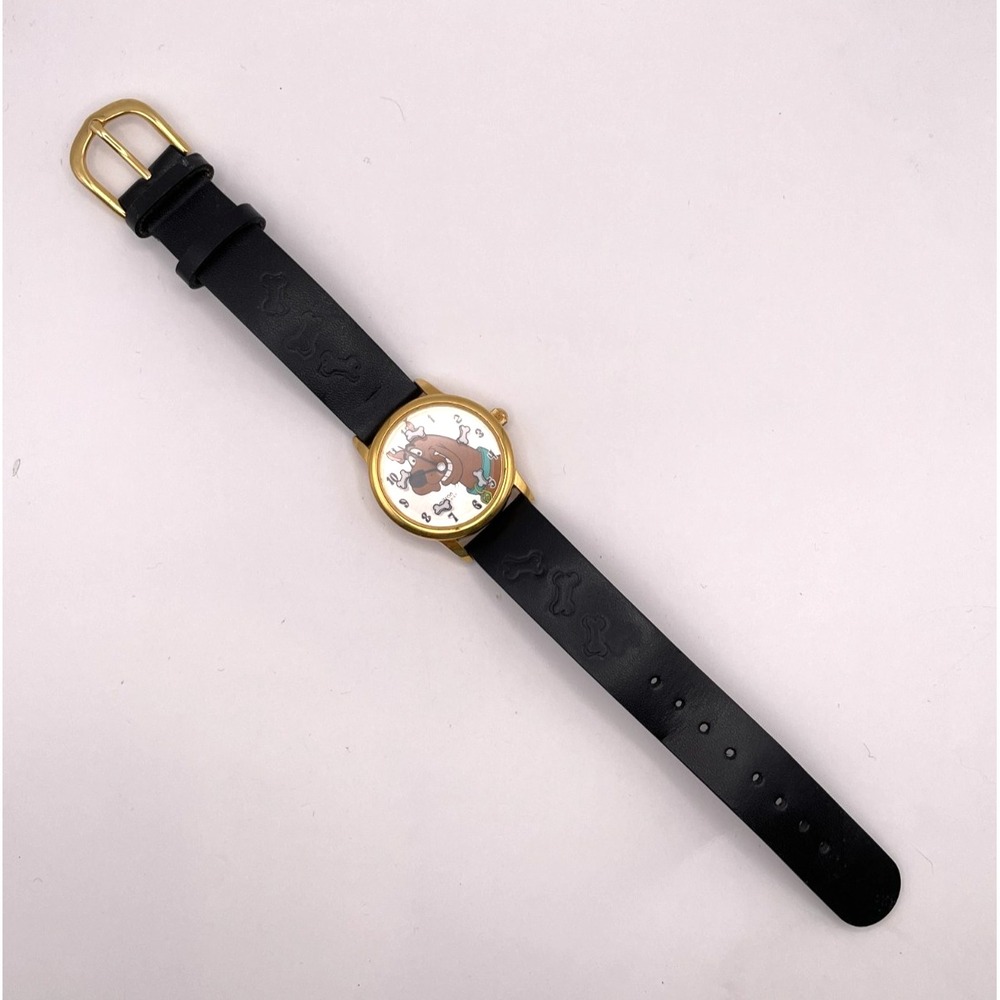 Vintage Armitron Scooby-Doo Watch 1998 Hanna Barbera Black Strap Untested